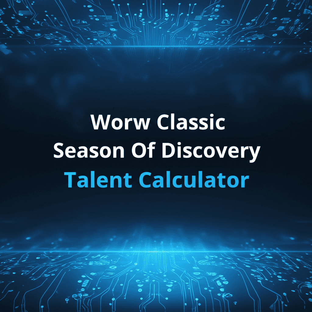 WoW Classic Season Of Discovery Talent Calculator Interface